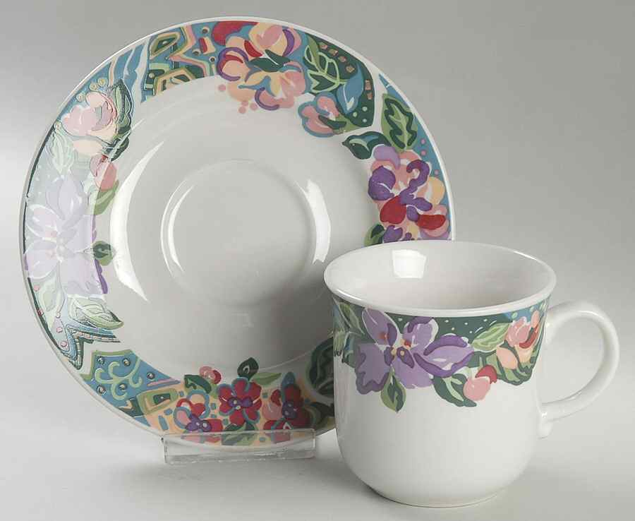 PACIFIC Flat Cup & Saucer Set by Gibson Designs-1
