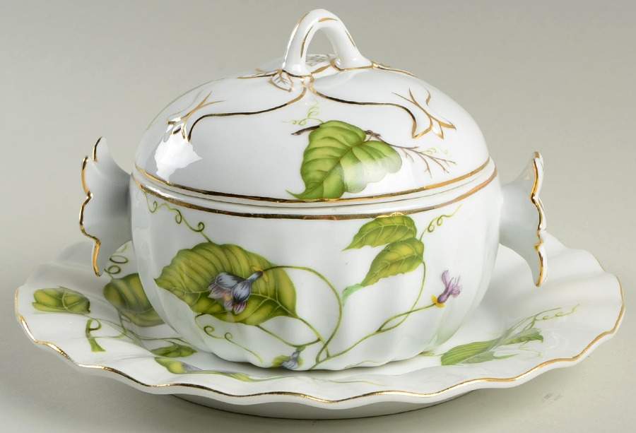 Jardin Sauce Boat & Lid with Underplate by Godinger-1