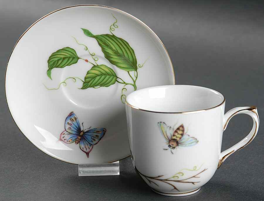 Jardin Flat Demitasse Cup & Saucer Set by Godinger-1