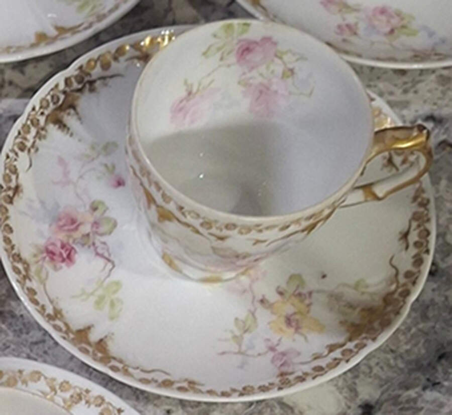 GDA290 Footed Cup & Saucer Set by Gerard, Dufraisseix & Abbot-1