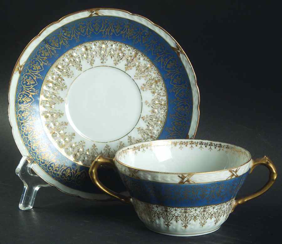 GDA292 Flat Bouillon Cup & Saucer by Gerard, Dufraisseix & Abbot-1