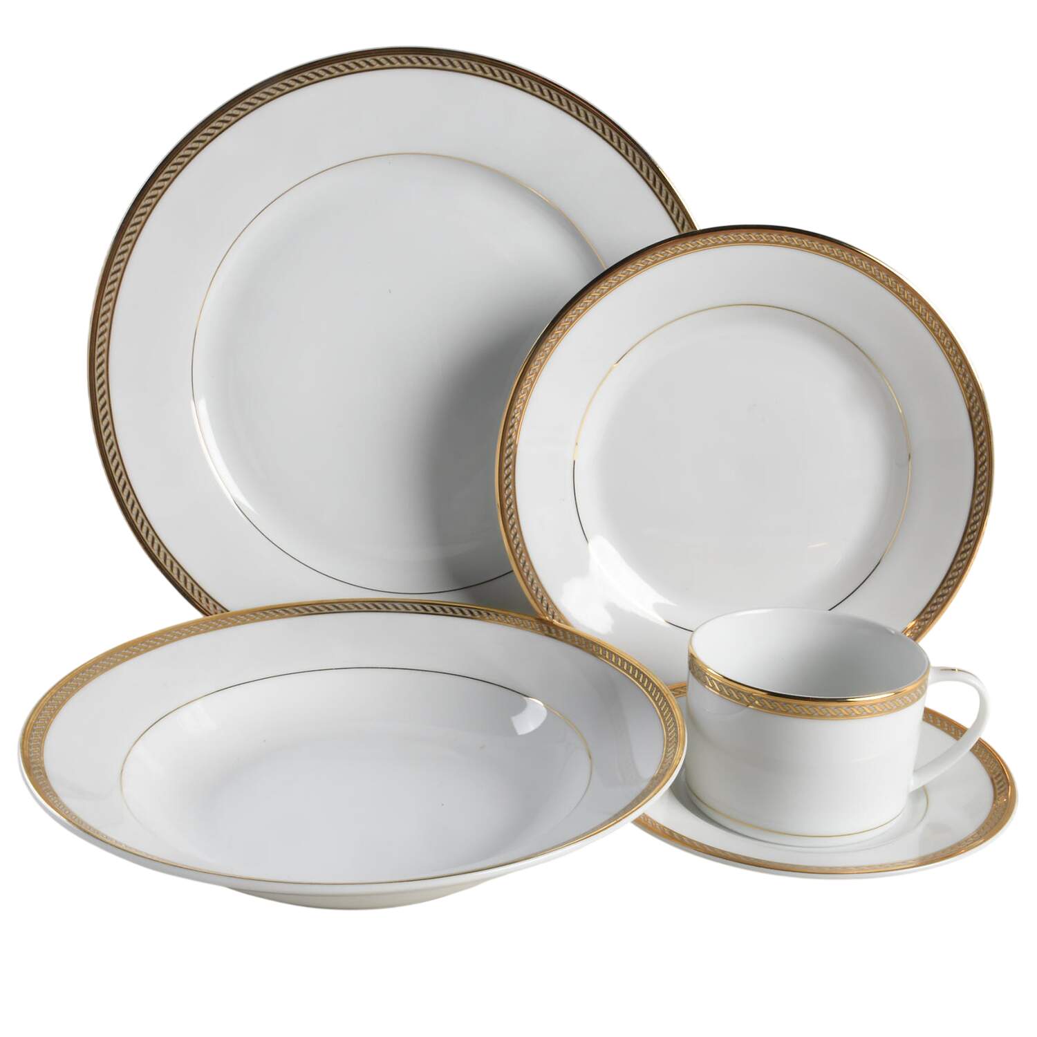 Warwick Gold 5 Piece Place Setting by Gorham-1