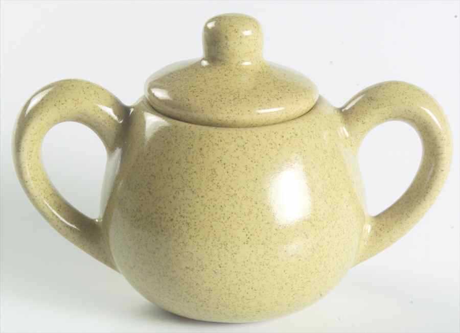 Mustard Sugar Bowl & Lid by Glidden-1