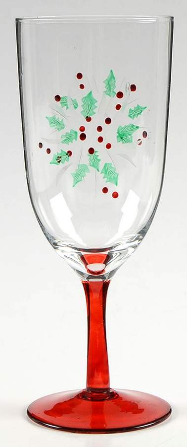 Festive Holly 12 Oz Glassware Iced Tea by Gorham-1