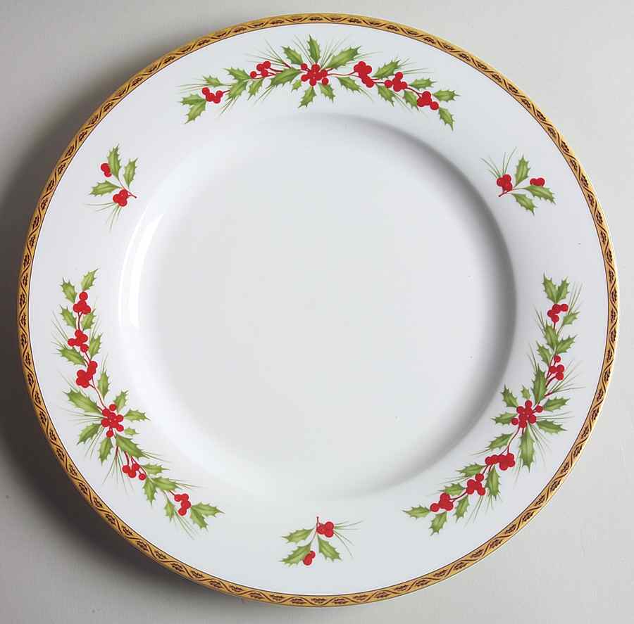 Festive Holly 12" Chop Plate (Round Platter) by Gorham-1