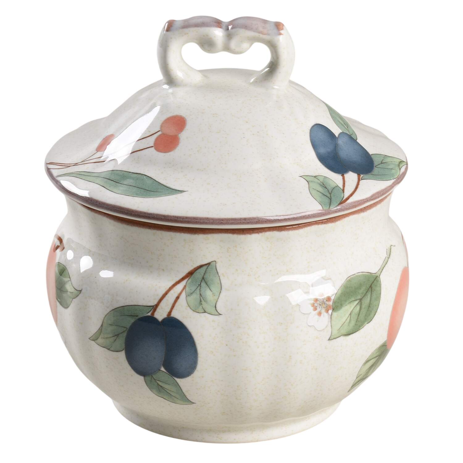 Fruit Panorama Sugar Bowl & Lid by Georg Schmider-1