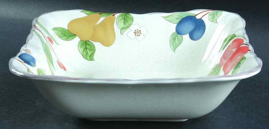 Fruit Panorama 9" Square Vegetable Bowl by Georg Schmider-1