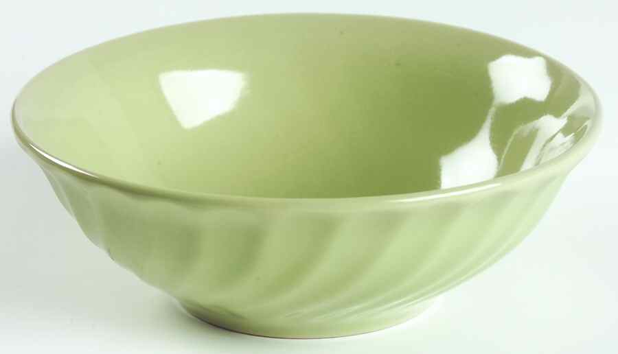 Oasis Green (Swirl, Rim) Soup/Cereal Bowl by Gibson Designs-1