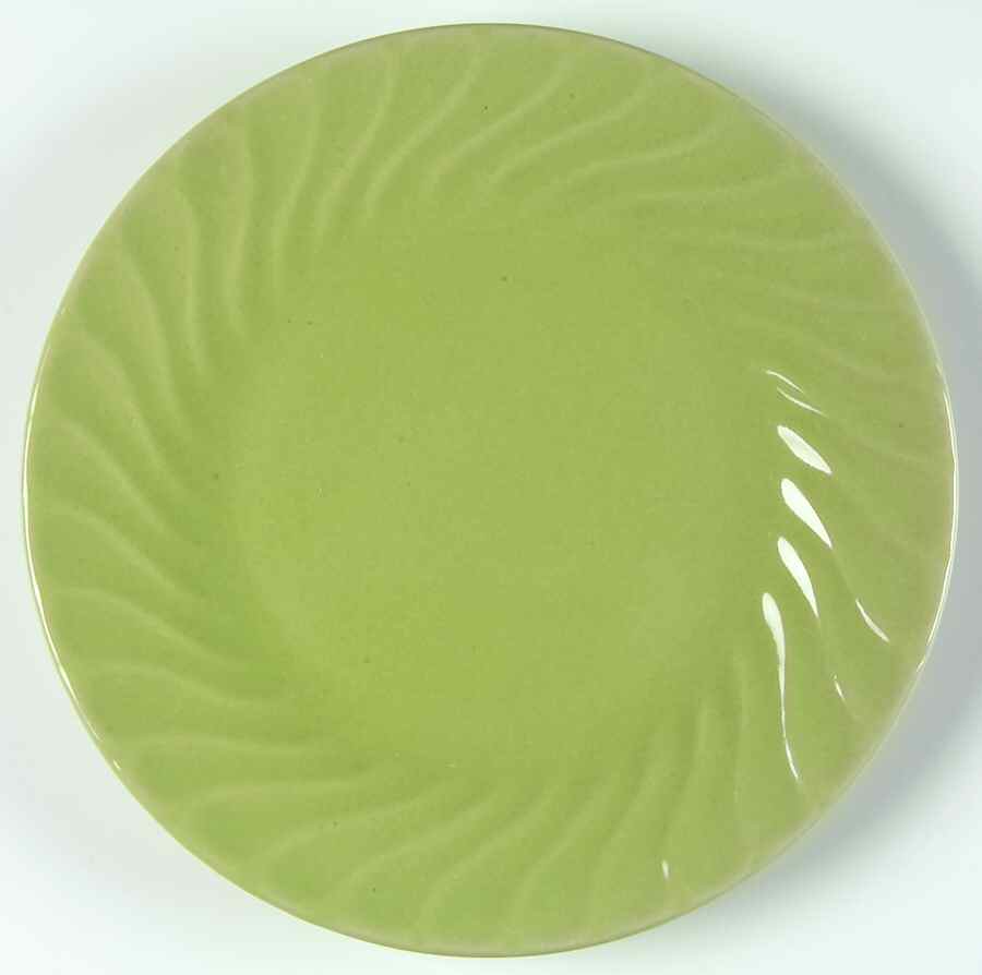 Oasis Green (Swirl, Rim) Salad Plate by Gibson Designs-1