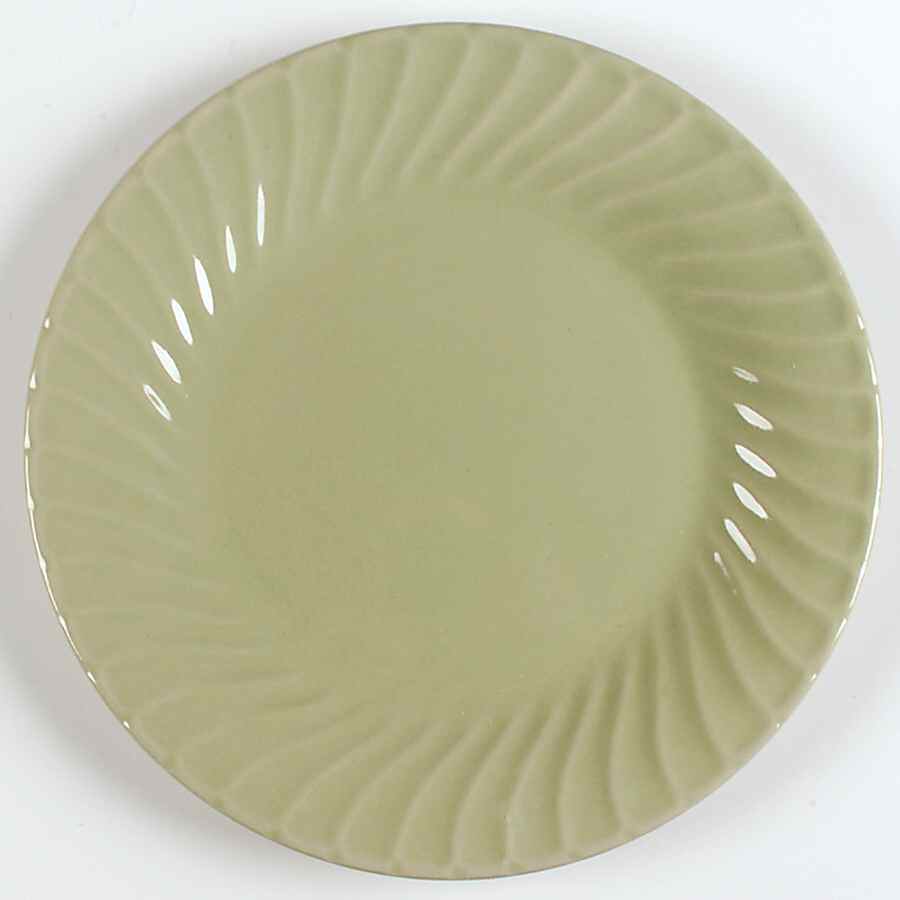 Oasis Green (Swirl, Rim) Dinner Plate by Gibson Designs-1