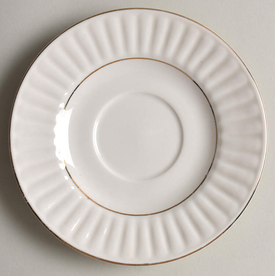 Claremont Gold (Cream Background) Saucer by Gibson Designs-1