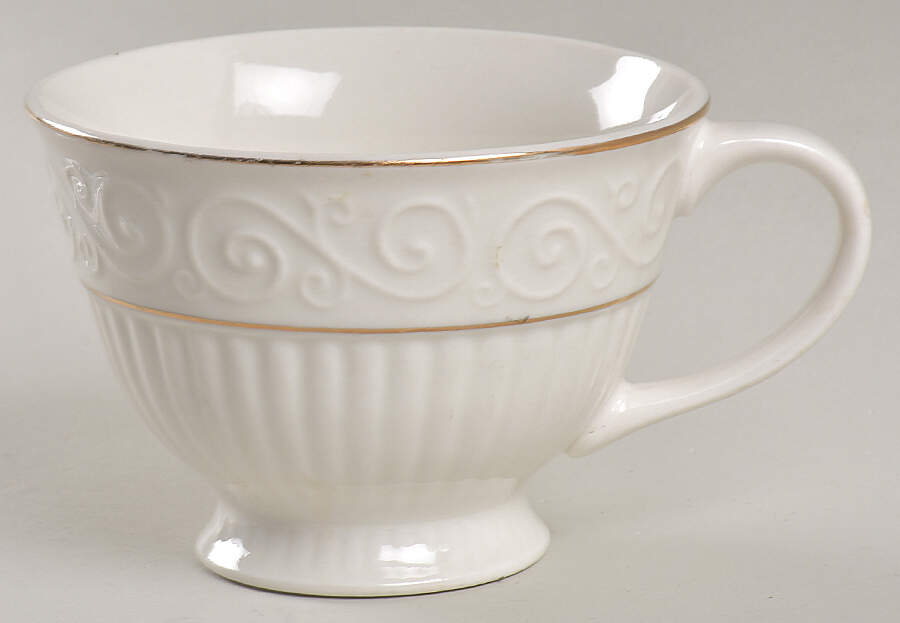 Claremont Gold (Cream Background) Footed Cup by Gibson Designs-1