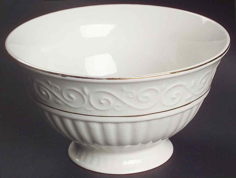 Claremont Gold (Cream Background) Soup/Cereal Bowl by Gibson Designs-1