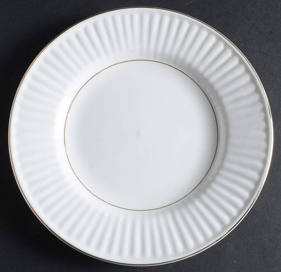 Claremont Gold (Cream Background) Salad Plate by Gibson Designs-1