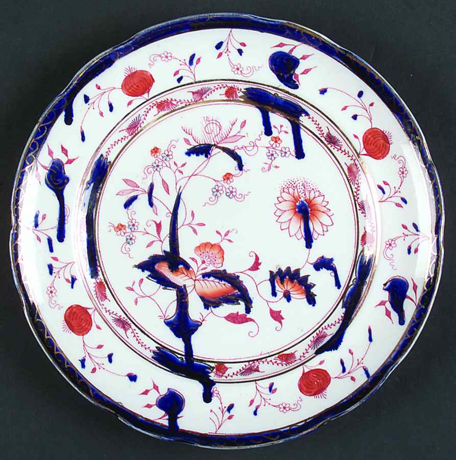 Carro (Cobalt, Rust) Salad Plate by Grimwades (England)-1