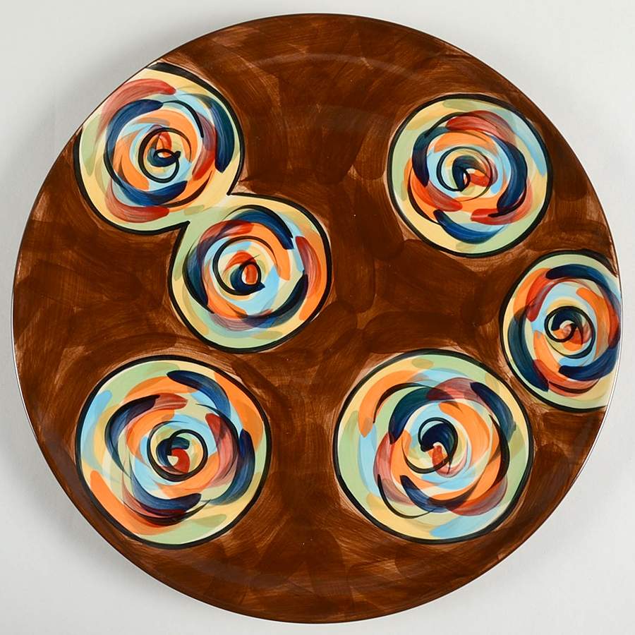 Chinatown 13" Chop Plate (Round Platter) by Gail Pittman-1