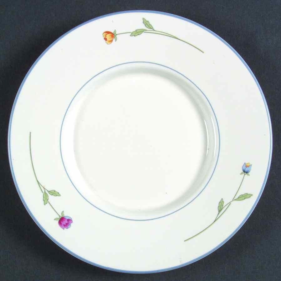 Country Flowers White Saucer by Gorham-1