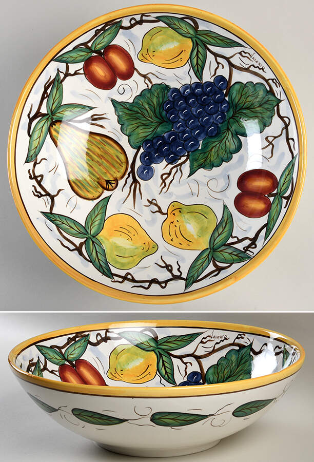 Fruta 14" Large Salad Serving Bowl by Ganz-1