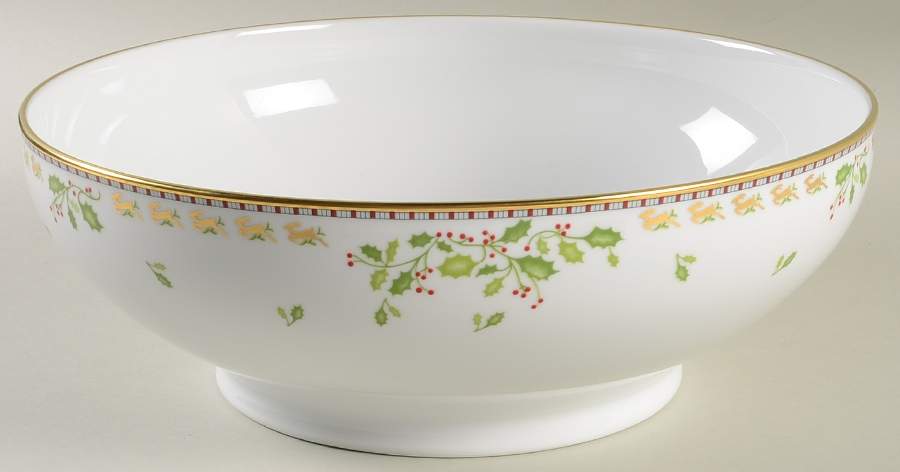 Merry Ginori Christmas 10" Large Salad Serving Bowl by Ginori 1735-1