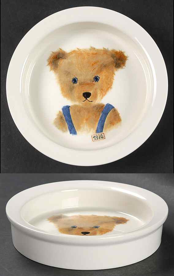 Bears (For Boys) 6" Round Baby Plate by Faiencerie De Gien-1