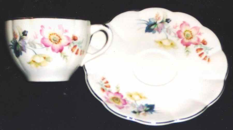 283A Flat Cup & Saucer Set by WS George-1