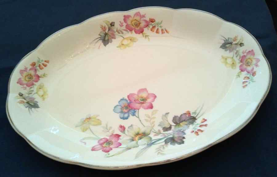 283A 12" Oval Serving Platter by WS George-1