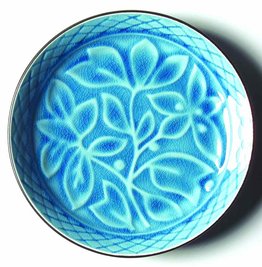 Matahari Blue Salad/Dessert Plate by Gabbay-1