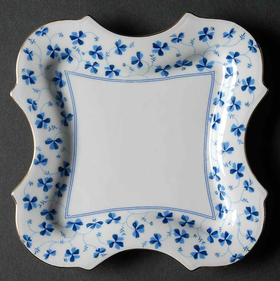 Blue Belle 5" Square Plate by Godinger-1