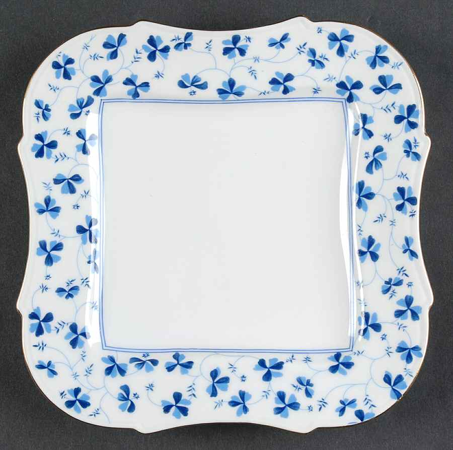 Blue Belle Square Bread & Butter Plate by Godinger-1
