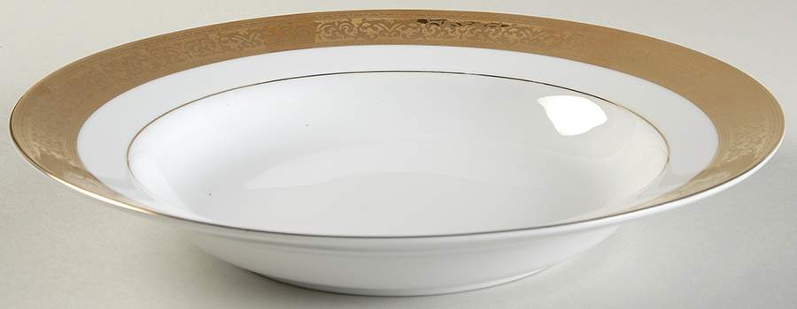 Golden Tuscany Large Rim Soup Bowl by Globus China-1
