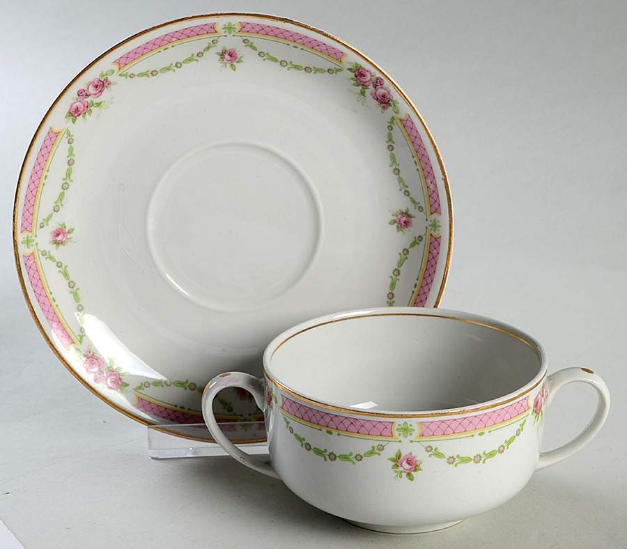 Dudley Flat Cream Soup Bowl & Saucer Set by Grindley-1