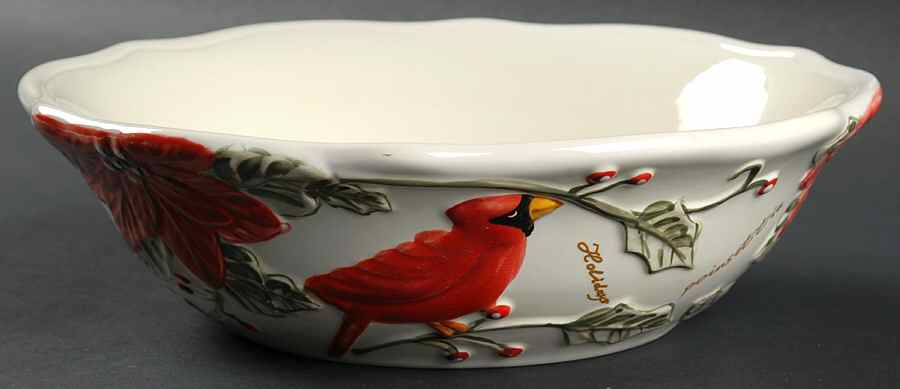 Natural Poinsettia Coupe Soup Bowl by Gibson Designs-1