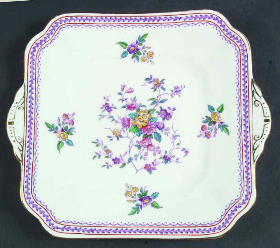 Sheraton Designs Square Handled Cake Plate by Grosvenor-1