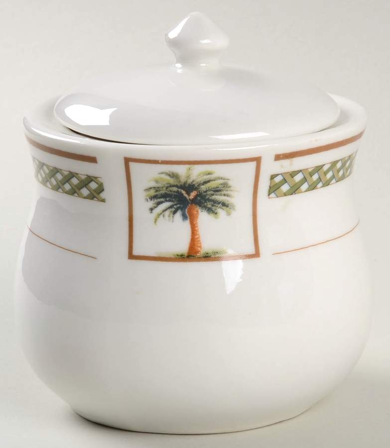 Palm Bay Sugar Bowl & Lid by Gibson Designs-1