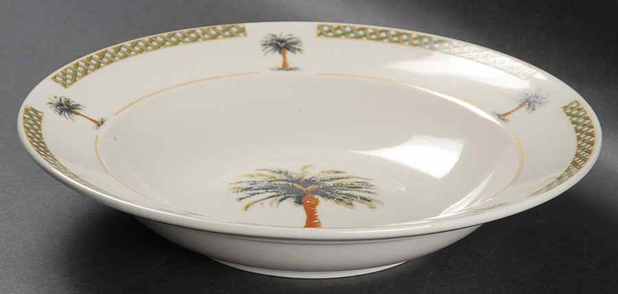 Palm Bay Large Rim Soup Bowl by Gibson Designs-1