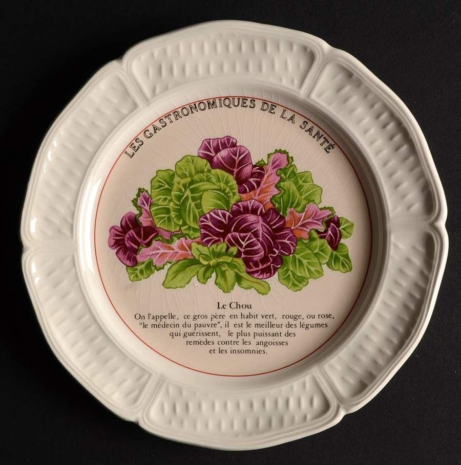 Potager Enchante Canape Plate by Faiencerie De Gien-1
