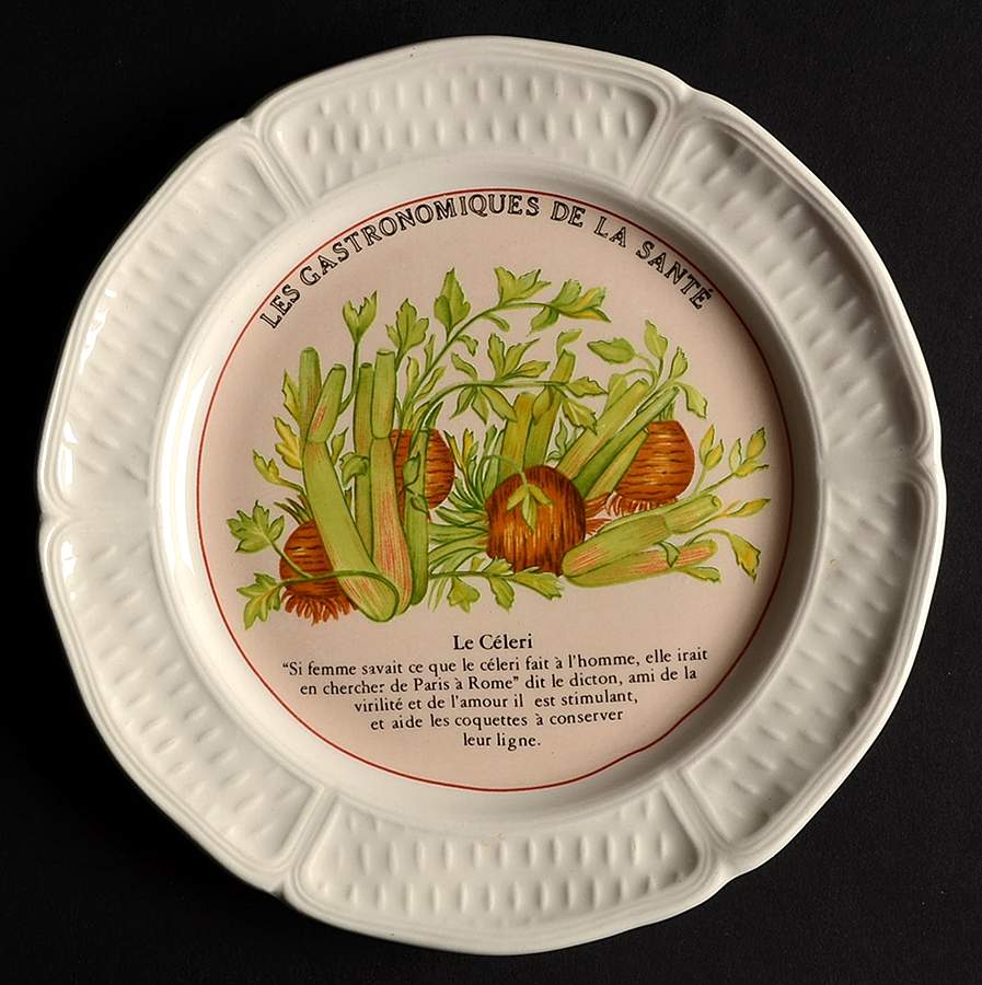 Potager Enchante Canape Plate by Faiencerie De Gien-1