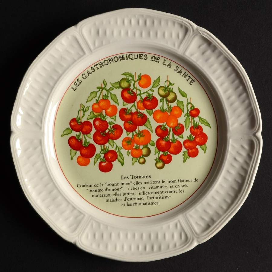 Potager Enchante Canape Plate by Faiencerie De Gien-1