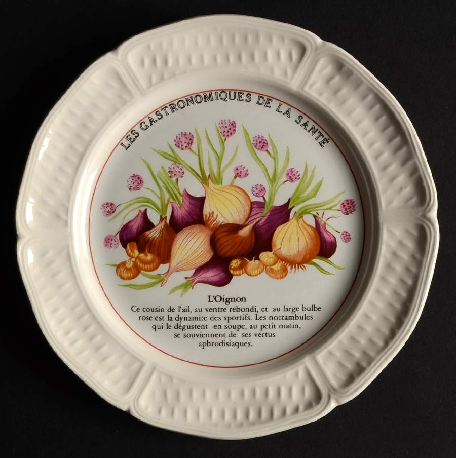 Potager Enchante Canape Plate by Faiencerie De Gien-1