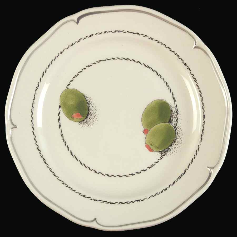 Olives Canape Plate by Faiencerie De Gien-1