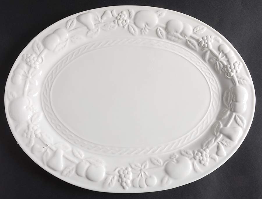 Fruitful 16" Oval Serving Platter by Gibson Designs-1