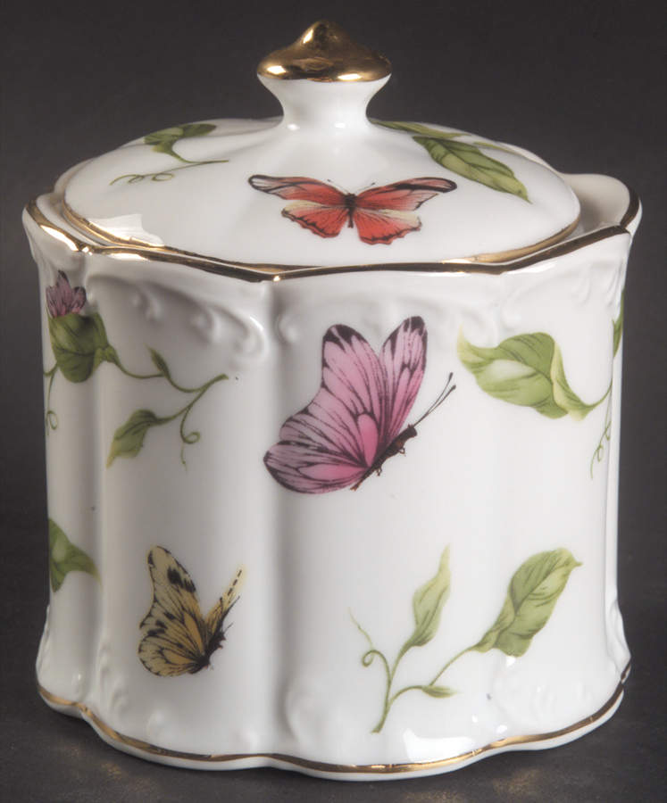 Butterfly Garden Sugar Bowl & Lid by Godinger-1
