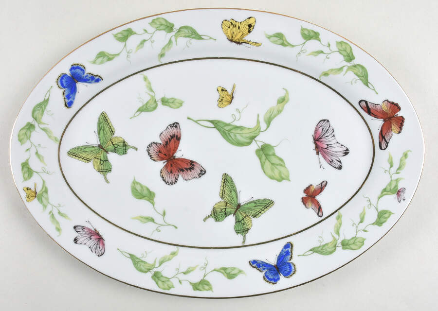 Butterfly Garden 13" Oval Serving Platter by Godinger-1