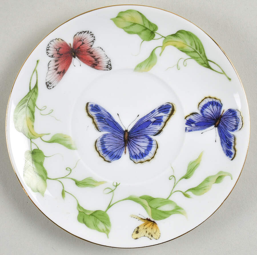 Butterfly Garden Saucer for Demitasse Cup by Godinger-1