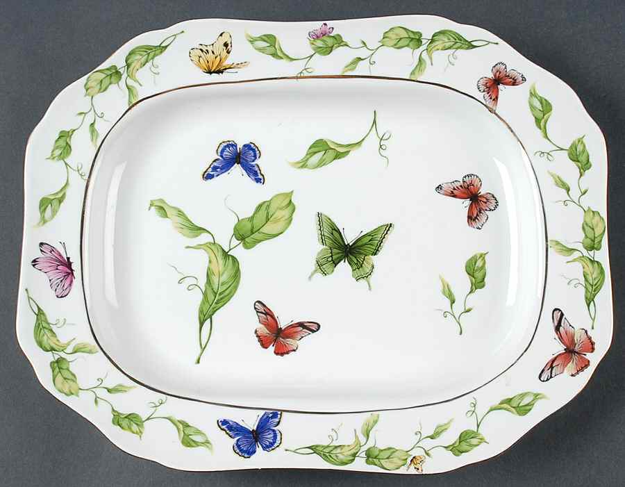 Butterfly Garden 12" Rectangular Serving Platter by Godinger-1