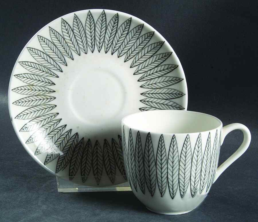 Salik Flat Demitasse Cup & Saucer Set by Gustavsberg-1