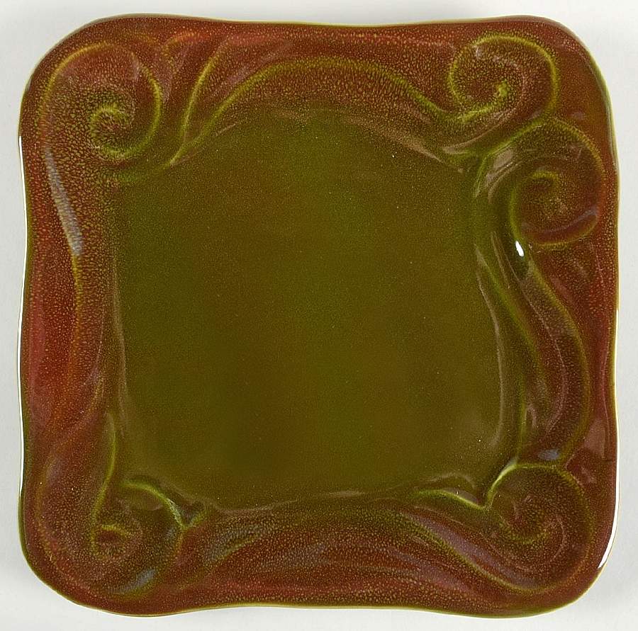 Free Form Paprika Square Dinner Plate by Gail Pittman-1