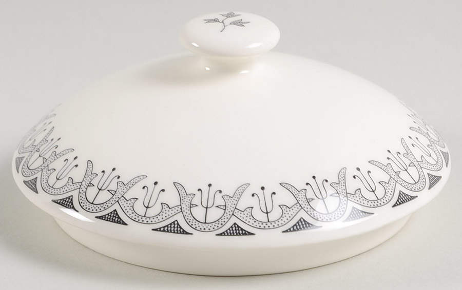 Tulipes Noires Lid for Sugar Bowl by Faiencerie De Gien-1