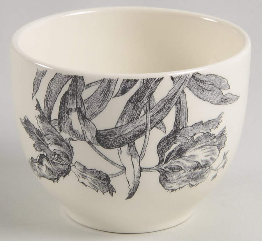 Tulipes Noires Sugar Bowl No Lid by Faiencerie De Gien-1