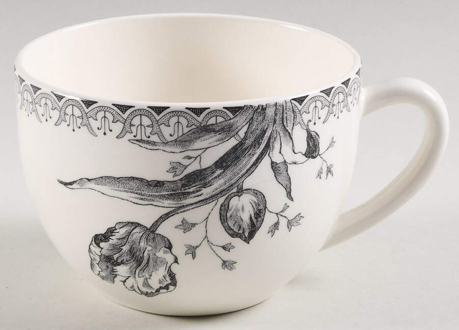 Tulipes Noires Jumbo Cup by Faiencerie De Gien-1